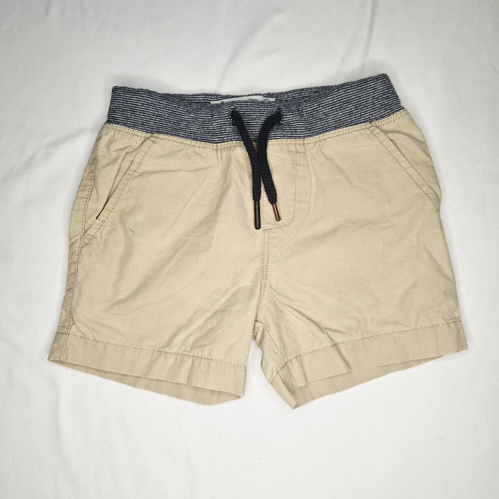 Sovereign Code Tan Kids Shorts with Navy Waistband